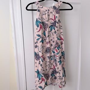 Rachel Ashwell Women Multicolor Linen Round Neck Sleeveless Knee Length Dress M